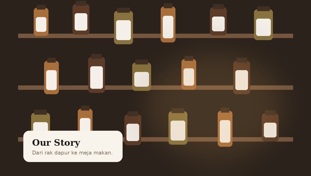 Rak pantry dan botol Vinegar House